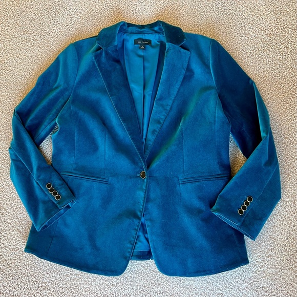 Ann Taylor Jackets & Blazers - Ann Taylor Teal Velvet Blazer
